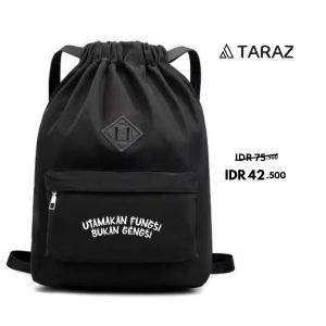 Taraz - Tas Serut Olahraga/New Stringbag Gendong Pria Wanita Bahan Tebal Cordura Anti Air