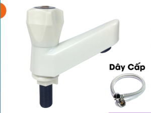 Hàng hót Giá siêu rẻ Vòi chậu rửa mặt lavabo bằng nhựa ABS cao 10cm 1 đường nước
