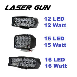 Lampu LED Bar Tembak Sorot Laser Gun CREE Motor 12 15 16 Titik Mata 12 15 16 Watt 16Watt 16W Mobil 12Watt 15Watt 12W 15W