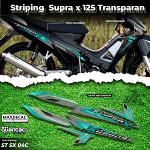 STRIP MAXDECAL HONDA SUPRA X 125 2008-2018 - STRIPING SUPRA X 125 2008-2018 TRANSPARAN - ST SX 04