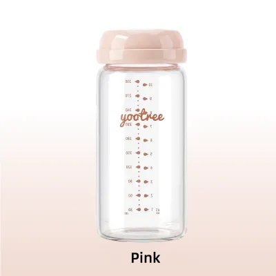 yootree 3pcs 300ml Glass Breast Milk Storage Bottle Set BPA Free Leakproof Milk Storage Bottle High Borosilicate Glass Breastmilk Container Fridge & Freezer Safe