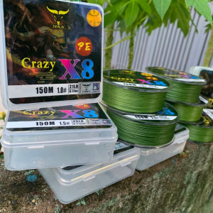 Dây dù câu cá PE Lure X8 TORO crazy dài 150m màu xanh rêu thích hợp câu lóc chẽm...