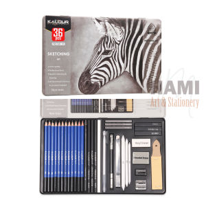 Bộ chì phát thảo KALOUR 36 chi tiết hộp thiếc vẽ truyền thần KL-SK036