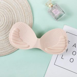 Invisible Pushup Bra Adhesive Bra Silicon Reusable Nipple Cover Women Latex Bra Pads Water Drop Shape Removable Breathable Push Up Cups Inserts Breast Cushion Swimsuit Bikini Breathable Soft Bra Synthetic Latex Cotton Pads for Sports Cups Bra