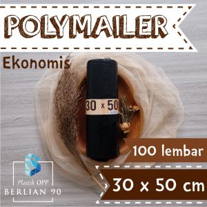 Kantong Polymailer hitam 30x50 / Plastik Packing Ekonomis/Kantong Plastik Paking Online Tebal Murah