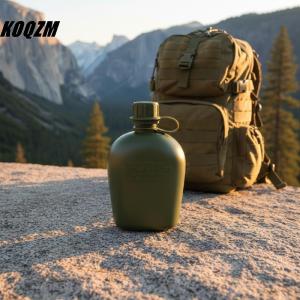 KOQZM Tactical Water Bottle Military Style Large Capacity Leakproof BPA Free for Outdoor Hiking Camping
