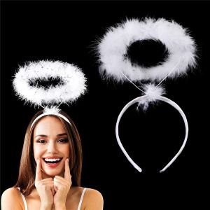 YUDESHUI Christmas Festival Performances Angel Halo Headband Angel Outfit Feather Angel Headband Cosplay Costume