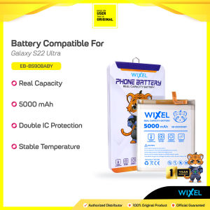WIXEL Baterai EB-BS908ABY for Samsung Galaxy S22 Ultra Double Power Real Capacity Original Ori Dual Batre Batrai Battery Batrei