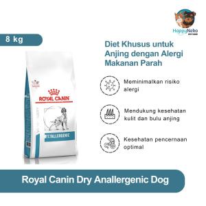 ROYAL CANIN VET ANALLERGENIC DOG 8KG DRY FOOD KHUSUS ALERGI MAKANAN