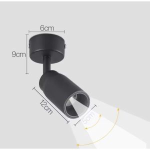 [GC] Đèn chiếu rọi gắn trần Zoom thay đổi góc chiếu từ 10-60 độ sẵn đến ngồi hoặc gắn thanh ray GC LED EROS mã GC-Zoom