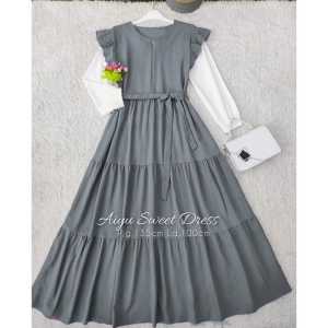 Gamis Aira Dres Anak Tanggung Katun Polos Umur 11 12 13 14 18 Tahun Simpel