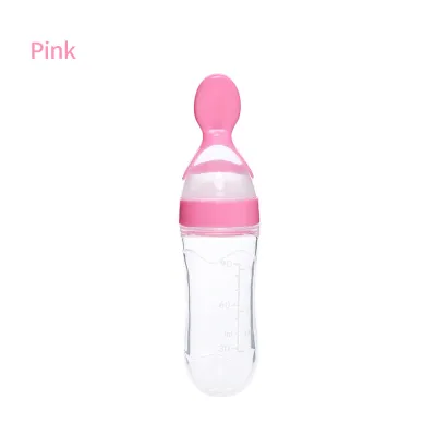 Mumystation Baby silicone squeeze Training Feeder Spoon Bottle Kids Infant fruit rice paste bottle