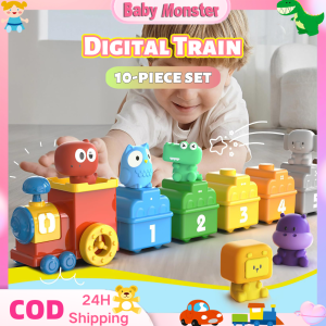 10PCS Digital Train Toys Animal-themed Toy Boxes Early Education Number Toy For Kids Girls Boys Gifts