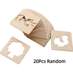 NEXTYOO Tự làm Mẫu vẽ cho trẻ em Montessori Bằng gỗ Mẫu vẽ Bền bỉ Đồ chơi bảng graffiti Quà tặng cho bé trai và bé gái