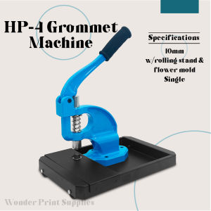 WPS HP4 Grommet Machine 10mm Flower Mold with Rolling Stand for Single Eyelet 10mm