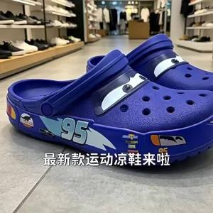 Crocs New 95 McQueen Car Clogs Sports Mens Sandals Outdoor Beach Non-Slip Casual Shoes