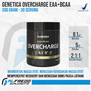 Genetica Overcharge Eaa + Bcaa Amino Synergy 300 gram 30 Serving Muscle Recovery