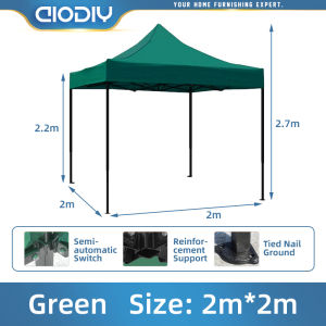 AIODIY Tent HEAVY DUTY Tent Halloween tent 3x4.5M/3x3M/2x2M Foldable Retractable Tent water proof coating Adjustable Height Halloween tent(COMPLETE SET) Car tent  With Steel Stand Outdoor Tent Advertising Tent CanopyRoofing With Frame Gazebo Outdoor Tent