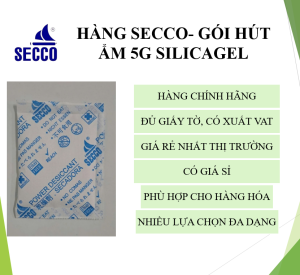 1kg gói hút ẩm silicagel 5g nhãn hiệu secco