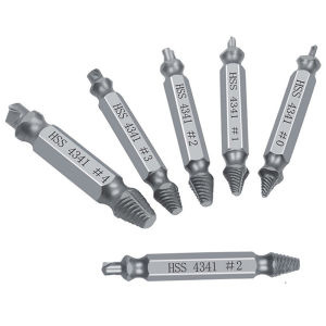 💞【Special price】💖Muya 6pcs Damaged Screw Extractor Drill Bit Set Easily Take Out Broken Screws