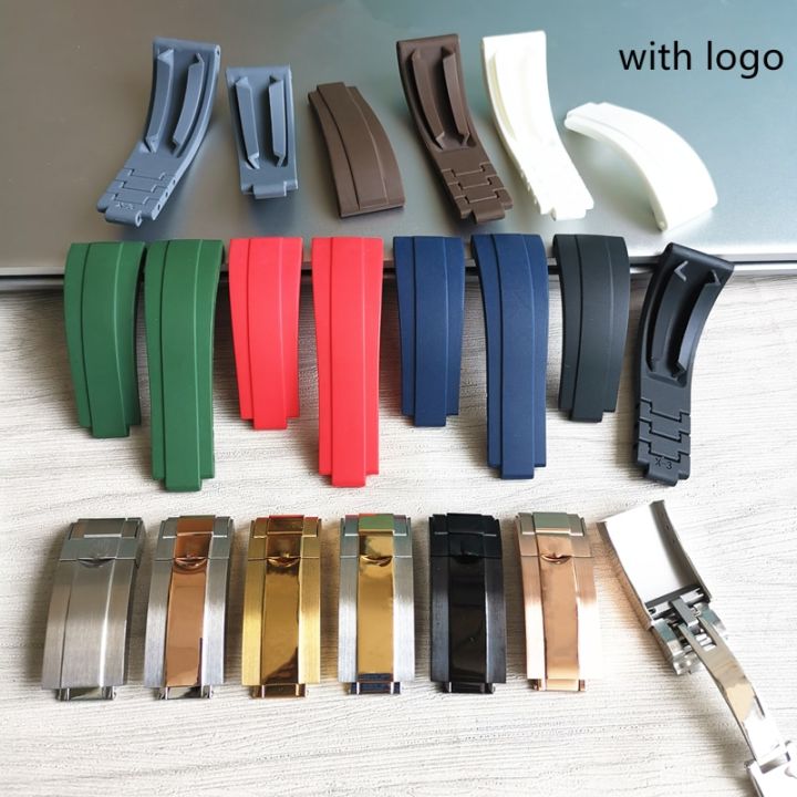 20mm Silicone Adjustable Watchband Rubber easy adjust For Rolex