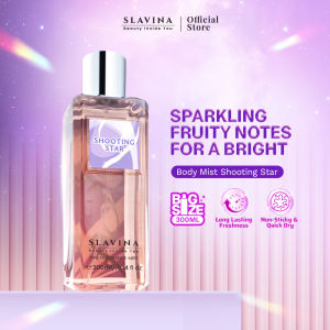 SLAVINA Body Mist Shooting Stars by Nagita Slavina – Parfum Wanita Tahan Lama dan Wangi Manis Vanilla Floral Musk Minyak Wangi Fresh Perfume Body Spray Perfume Long Lasting Fragrance Parfum Murah Premium