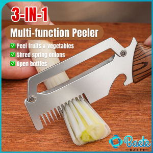 Baete 3 In 1 Stainless Steel Peeler Kitchen Vegetable Fruit Slicer Julienne Shredder With Bottle Opener