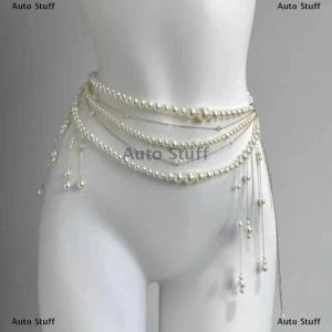 [COD] Auto Stuff ห่วงโซ่เอวประดับพู่ดอกไม้หลายชั้นแฟชั่นห่วงโซ่เอวไข่มุกย้อนยุคสำหรับผู้หญิงเด็กผู้หญิงเครื่องประดับเสื้อผ้าของขวัญ