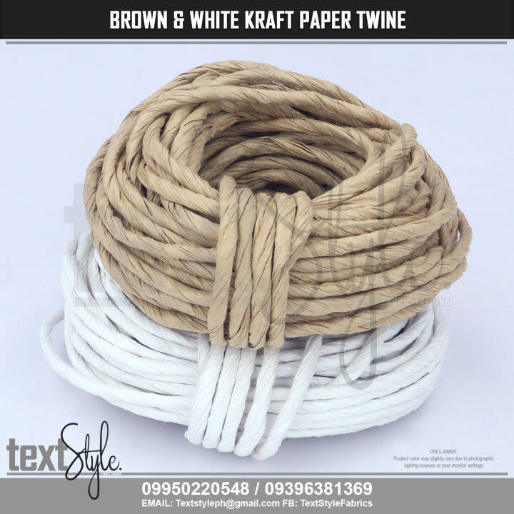 qjoq.ph, 120m White Cotton Textured Twine String/Paper Twine/Colored Paper  Twine