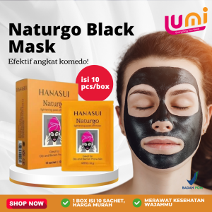 [PERKOTAK] Hanasui Naturgo Black Mask / Masker Lumpur Original BPOM