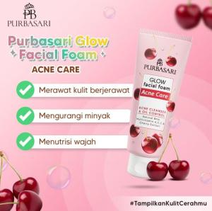Purbasari Glow Facial Foam 100gr - Brightening Moisturizing & Acne Care