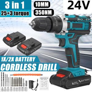 Makita Cordless Drill Rechargeable Electric Drill & Screwdriver Power Tools Set Japan 48v Heavy Duty Electric Wireless Drill Portable Electric Hammer Impact 2Lithium Battery Rechargeable Drill For Wood Working Machine For