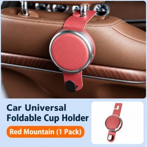 HLINKEY 1/ 2PCS Car Headrest Cup Holder Hook 20kg Load Capacity Foldable Drink Holder Stable Base Anti Spill Universal Car Seat Organizer Accessories