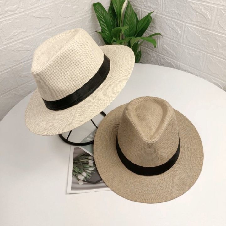 Large Size Panama Hats Lady Beach Wide Brim Straw Hat Man