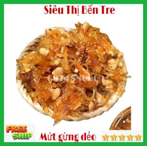 (FREESHIP) Hủ 500gr Mứt gừng sợi dẻo mè đậu phộng cực ngon