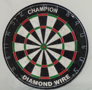 Champion Original Bristle Diamond Wire Dartboard Regular and Champion Dartboard 100 African Sisal with Razor blade thin wire