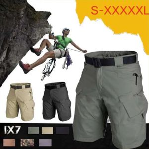 กางเกงขาสั้นคาร์โก้ผู้ชาย กางเกงขาสั้นยุทธวิธีกันน้ำ กางเกงขาสั้นเดินป่ากลางแจ้ง กางเกงครอป