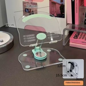 Giá đỡ máy tính bảng Acrylic trong suốt với thiết kế xoay và chiều cao có thể điều chỉnh để sử dụng bàn