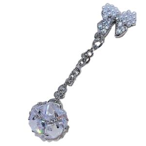 Bowknot Nail Rhinestones 3D Dangle Nail Art Charm Bowknot Nail Charms Zircon Nail Gems DIY Nail Art Decoration for Women