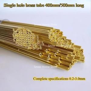 Hanson8 100pcs Brass TubeDrillDrill TubeelectrodeOD0.3-1.5mm L=400mm/500mmsingle Hole Drill Electrical Discharge Tube 9Q4T2