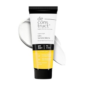 Deconstruct Face Gel Sunscreen SPF 50 + and PA+++ | Gel based sunscreen for oily skin combination skin normal skin | Broad spectrum sunscreen No White Cast Lightweight Non greasy - 50g