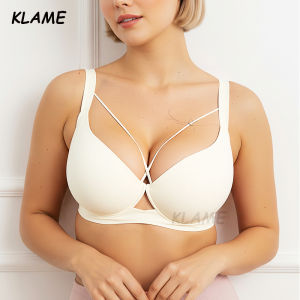 KLAME BCDE Plus Size 3D Thin Cup Womens Seamless Gathering Soft Support Wired Push-up Bra KLM1373