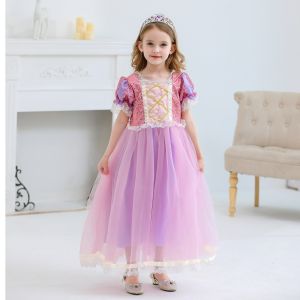 SG Seller Princess Frozen Elsa Rapunzel Sophia Party Accessory Set Kids Children Necklace Magic Wand Tiara Necklace Earring Purple set ready stock in SG