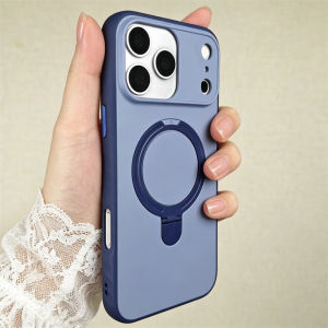 Armor Shockproof For Magsafe Case For iPhone 18 17 16 15 14 13 12 11 Pro Max Plus Magnetic Stand Bracket Non-Slip Border Cover