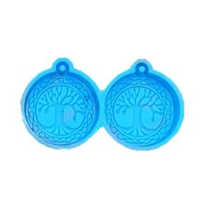 1/4Pieces Life Tree Resin Earring Molds Mirrored Silicone Molds for Resin Craft Making DIY Fashion Earring