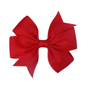 Tooyoo Hot sale solid color ribbed ribbon fishtail bow hairpin hair accessories for children/baby