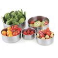 MM - RANTANG 5 SUSUN STAINLESS STEEL / POLOS KOTAK MAKAN TEMPAT MAKANAN BEKAL FRESH BOX TUTUP PLASTIK / TOPLES. 