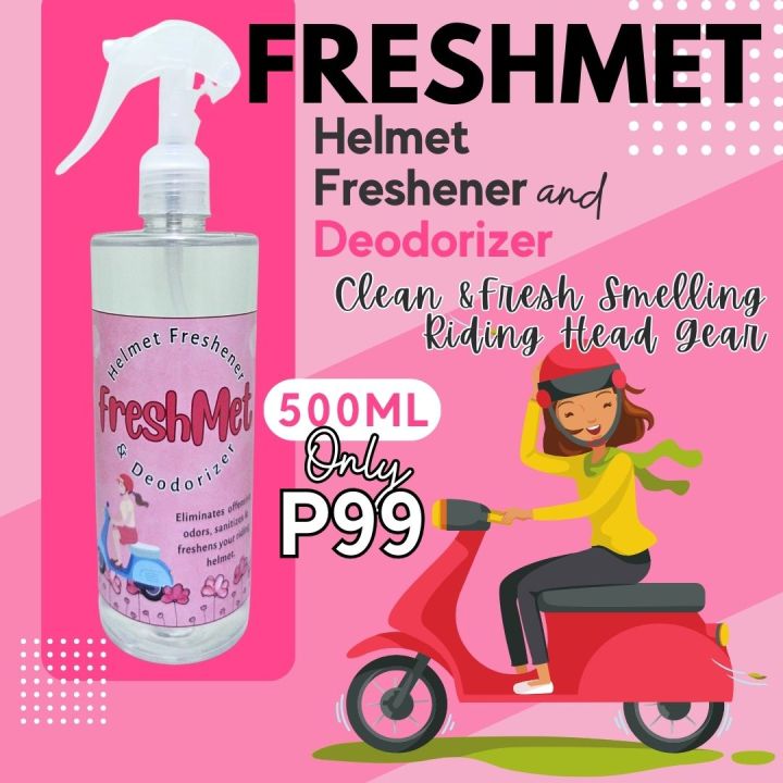 FRESHMET HELMET & RIDING GEAR FRESHENER AND DEODORIZER PINK 500ML