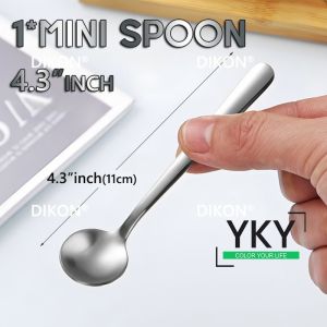 Stainless Steel Seasoning Spoon Coffee Spoon Small Spoon For Kitchen Spice Jars Kitchen Tableware