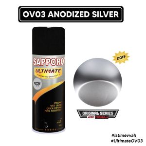 Sapporo Ultimate OV03 Anodized Silver / Sapporo Ultimate / Cat Semprot / Cat Aerosol Terbaik / Sapporo Spray / Sapporo